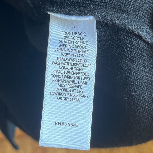 Tahari Merino Wool Blend Open Front Long Line Cardigan Pockets Long Slee… - Picture 5 of 5